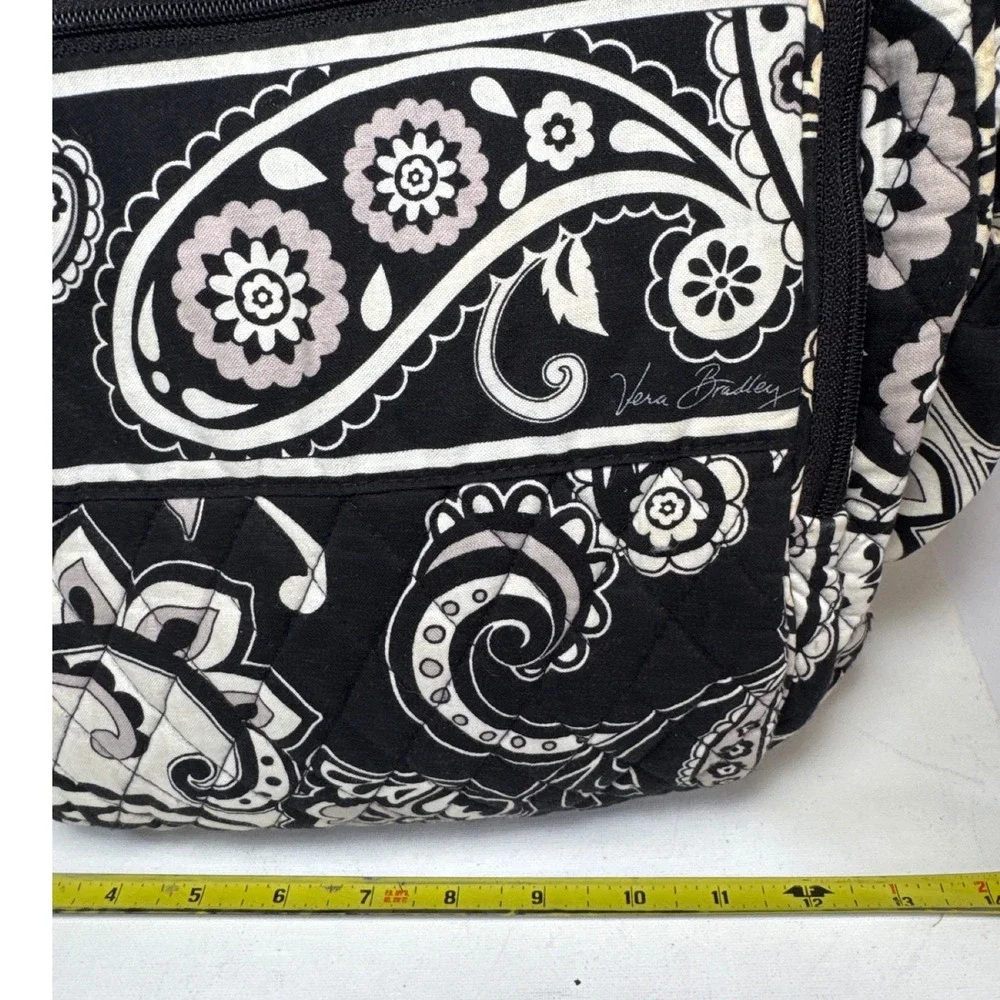 Vera Bradley Backpack Womens Large Black Midnight Paisley Quilted Cotton